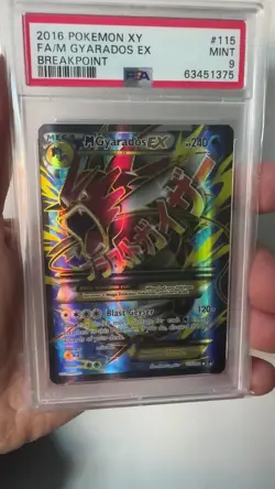 2016 POKEMON XY BREAKPOINT #115 FULL ART/M GYARADOS EX PSA 9 - Image 2