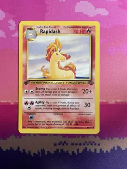 Pokemon Card Rapidash Jungle 1st Edition Uncommon 44/64 Near Mint - Image 1