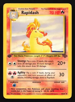 Rapidash 44/64 Jungle 1st Edition Uncommon Pokemon Card - Image 1