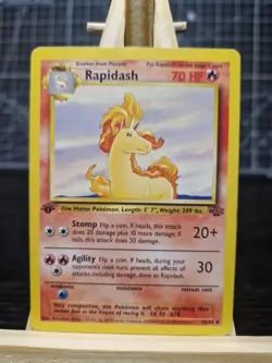 Pokemon Card Rapidash Jungle 1st Edition Uncommon 44/64 - Image 1