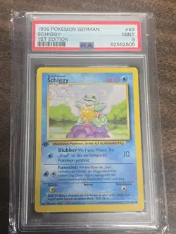 1999 Pokemon German Schiggy 1st. Edition Base set 63/102 PSA 9 Squirtle - Image 1