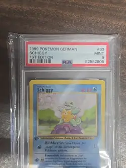 1999 Pokemon German Schiggy 1st. Edition Base set 63/102 PSA 9 Squirtle - Image 5