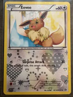 Eevee RC14/RC25 Legendary Treasures: Radiant Collection Holo Pokemon Card TCG - Image 1