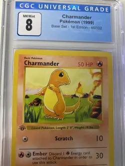 Pokemon Shadowless Charmander 1st Edition Base Set 46/102 CGC 8 PSA BGS 9 ❓🔥 - Image 2