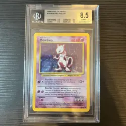 1999 Pokemon Base Set Mewtwo 10/102 Holo - BGS 8.5 NM-MT+ EASY PSA 9! - Image 1