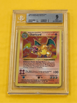 1999 Pokemon Base Set Shadowless Charizard Holo Rare #4/102 BGS 9 Plus - Image 1