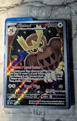 SEALED Pokemon Center Logo Exclusive #141 Noctowl ETB Promo Pokemon TCG Card - Image 1
