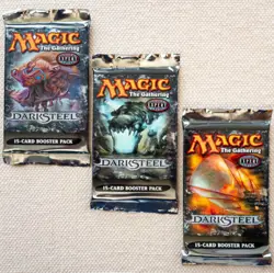 MTG: 3 DARKSTEEL Sealed Booster Packs from Box - 1 of Each Art Cover - English - Image 1
