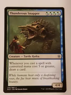 Thunderous Snapper Throne of Eldraine Mtg Card Mint Condition - Image 1