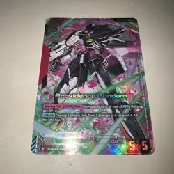 PRESALE GUNDAM CARD GAME PROVIDENCE GUNDAM GD03-033 LR+ HOLO FOIL ENG STEEL REQ. - Image 4