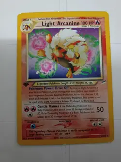 Pokemon TCG Light Arcanine 1st Edition Neo Destiny Holo Rare Card - Image 1
