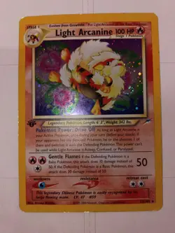 Pokemon TCG Light Arcanine 1st Edition Neo Destiny Holo Rare Card - Image 2