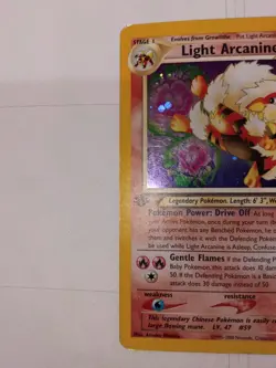 Pokemon TCG Light Arcanine 1st Edition Neo Destiny Holo Rare Card - Image 3