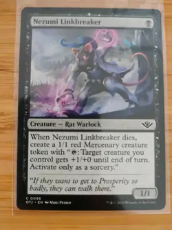 MTG Nezumi Linkbreaker 0096 Outlaws of Thunder Junction M/NM Free UK P&P - Image 1