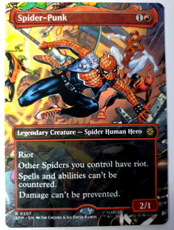 Spider-Punk - MTG Marvel Spider-Man - Borderless Rare - 0207 NM - Image 1