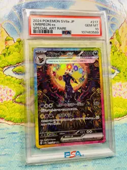 PSA 10 Umbreon ex SAR 217/187 Terastal Festival sv8a 2024 Japanese Pokemon Card - Image 1