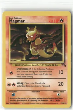 Pokemon Magmar Uncommon Fossil 39/62 - Image 1