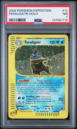 2002 Pokemon Expedition #12 Feraligatr Holo PSA 7 NM - Image 1