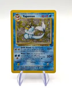 Pokemon TCG Jungle Set Vaporeon 12/64 Holo WOTC LP - Image 1
