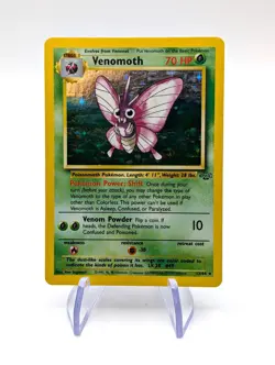 Pokemon TCG: Venomoth 13/64 Jungle WoTC Holo Rare LP - Image 1