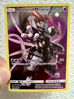 Pokemon TCG Armored Mewtwo Holo Rare Black Star Promo Card SM228 - Image 2