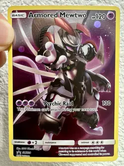 Pokemon TCG Armored Mewtwo Holo Rare Black Star Promo Card SM228 - Image 3