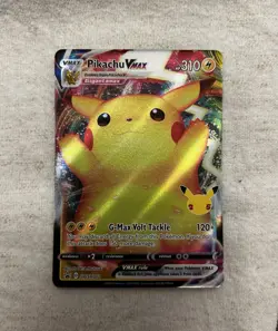 Pokemon Pikachu TCG VMAX SWSH062 Celebrations Full Art Black Star Promo NM/M - Image 2