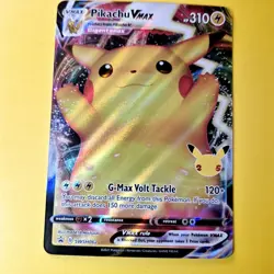Pikachu VMAX SWSH062 Pokemon Card Tcg Celebrations Black Star Promo Full Art - Image 4
