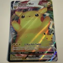Pokemon Pikachu TCG VMAX SWSH062 Celebrations Full Art Black Star Promo NM/M - Image 3