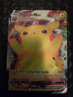 Pikachu VMAX SWSH062 Celebrations Black Star Promo Card Full Art Pokemon TCG #2 - Image 1