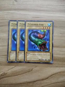Yu-Gi-Oh! - 7 Colored Fish 3X - Full Playset - Image 1