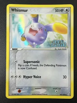 Whismur 69/100 EX Crystal Guardians Stamped Reverse Holo Pokemon TCG Card NM - Image 1