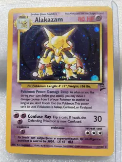 Pokemon TCG Alakazam Holo Ultra Rare Base Set 2 1999 1/130 - Image 1