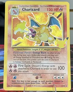 Pokemon TCG Charizard 4/102 Celebrations Classic Collection Holo Rare - Image 1