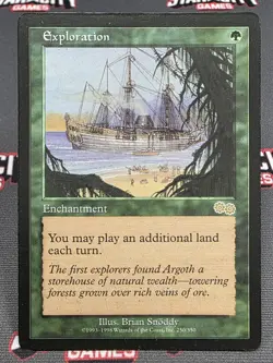 MTG Exploration- DAMAGED - INKED -Urza's Saga Magic the Gathering Card # 250 - Image 1