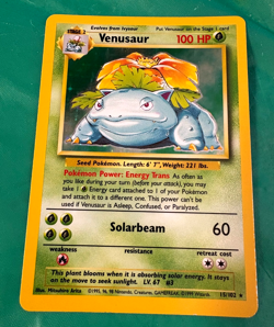 Pokemon Base Set Venusaur 15/102 Holo Base Set MP Pokemon Card - Image 1