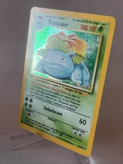 Venusaur 15/102 Base Set Unlimited Holo Rare Pokemon Card English WOTC MP - Image 3