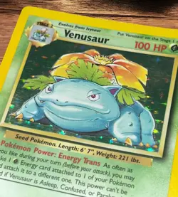 Venusaur 15/102 Base Set Unlimited Holo Rare Pokemon Card English WOTC MP - Image 2