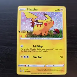 Pokemon TCG Pikachu SWSH039 Sword & Shield Holo Black Star Promo Card - Image 1