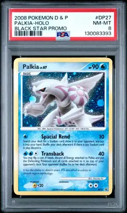 2008 POKEMON BLACK STAR PROMO PALKIA #DP27 HOLO FOIL PSA 8 NM - Image 1
