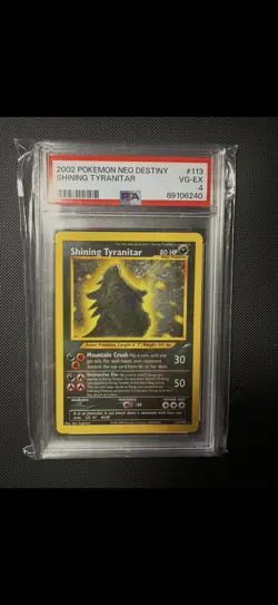 Pokemon TCG 2002 Neo Destiny SHINING TYRANITAR 113/105 PSA 4 - Image 1