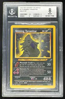2002 Pokemon Neo Destiny #113/105 Shining Tyranitar Holo BGS 8 - Image 1
