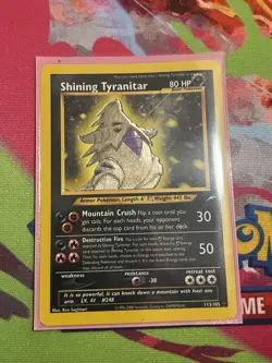 Pokemon Neo Destiny Shining Tyranitar Holo Card 113/105 Unlimited - Image 1