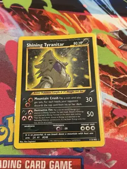 Pokemon Neo Destiny Shining Tyranitar Holo Card 113/105 Unlimited - Image 2