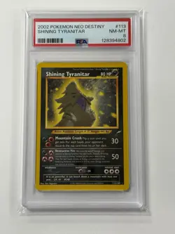 Shining Tyranitar PSA 8 #113 2002 Pokemon Neo Destiny AR - Image 1