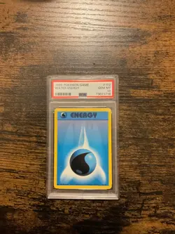 1999 POKEMON GAME BASE SET 102 WATER ENERGY PSA 10 GEM MINT - Image 1