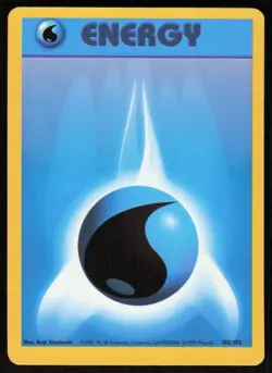 1999 Pokemon Game Base Set #102/102 Water Energy Common - Image 1