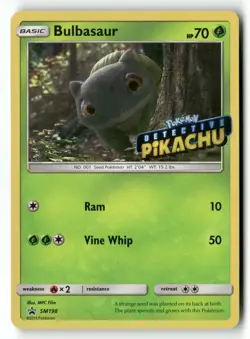 Bulbasaur - (Detective Pikachu Stamped) SM198 SM Promos Pokemon TCG NM - Image 1
