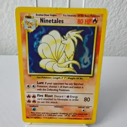 Pokemon TCG Ninetales 012/102 Base Set Holo Rare English 1999 Stage 1 HP 80 - Image 1