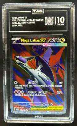 2025 Pokemon Mega Evolution Latias ex Ultra Rare #163/132 TAG 10 - Image 1